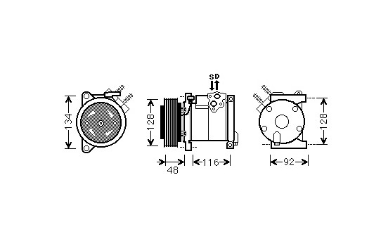 Compressor, air conditioning *** IR PLUS ***