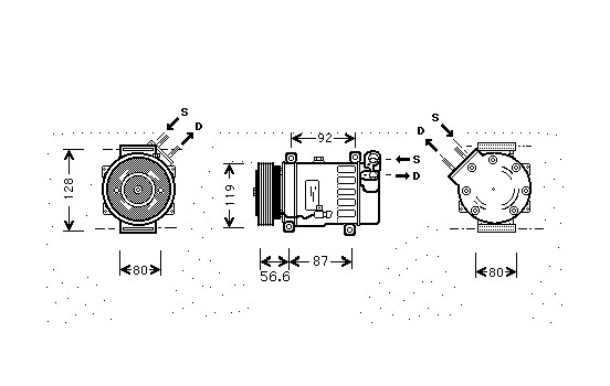 Compressor, air conditioning *** IR PLUS ***, Image 2