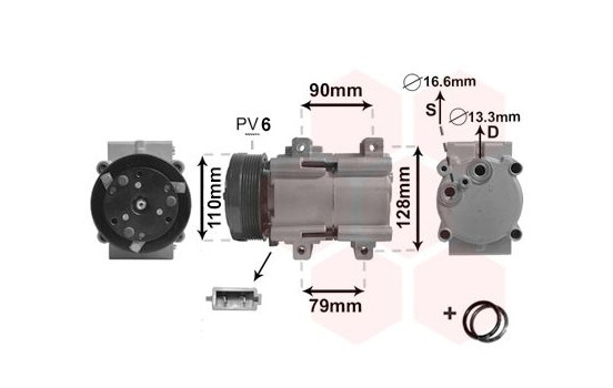 Compressor, air conditioning *** IR PLUS ***