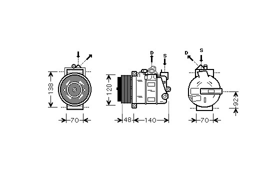 Compressor, air conditioning *** IR PLUS ***