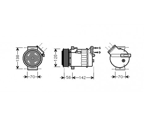 Compressor, air conditioning *** IR PLUS ***, Image 2