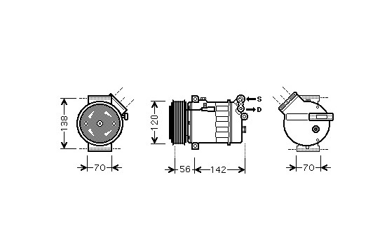 Compressor, air conditioning *** IR PLUS ***, Image 2