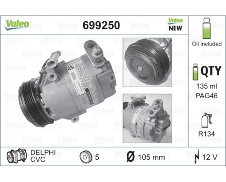 Compressor, air conditioning NEW PART, Image 2