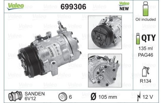 Compressor, air conditioning NEW PART, Image 2
