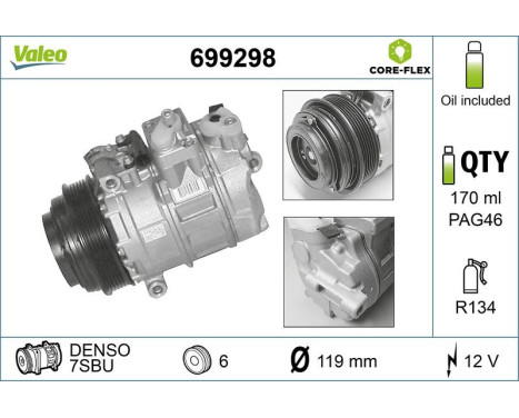 Compressor, air conditioning NEW PART, Image 2