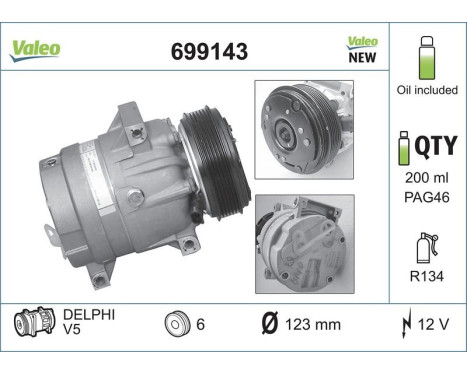 Compressor, air conditioning NEW PART, Image 2