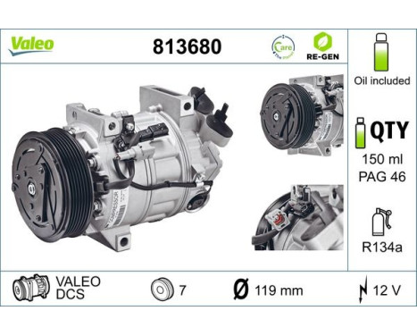 Compressor, air conditioning REMANUFACTURED, Image 2