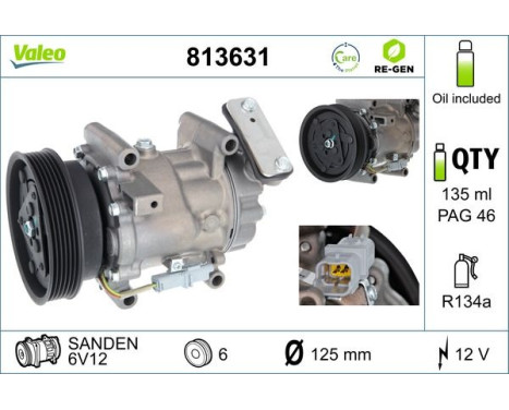 Compressor, air conditioning REMANUFACTURED, Image 2