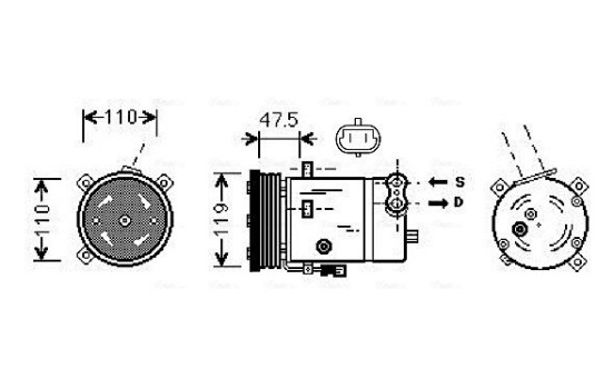 Compressor, air conditioning