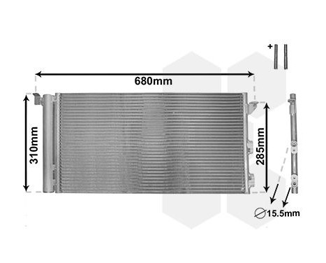 Air conditioning condenser 17005293 International Radiators Plus, Image 2