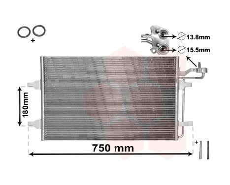 Air conditioning condenser C30/S40/V50 MT from '06 59005149 International Radiators Plus, Image 2