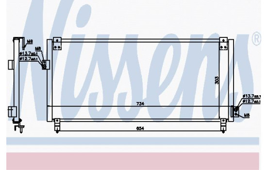 Capacitor, air conditioning 94365 Nissens, Image 6