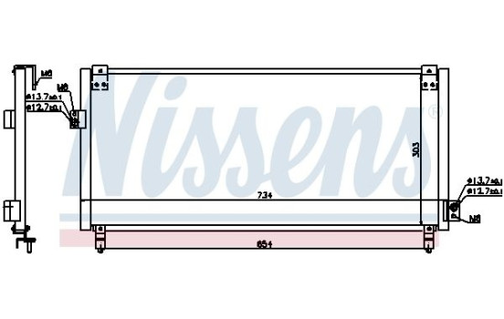 Capacitor, air conditioning 94365 Nissens, Image 5