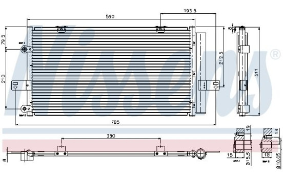 Capacitor, air conditioning 94652 Nissens, Image 5