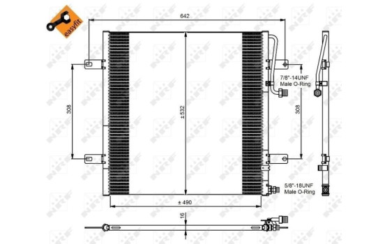Condenser, air conditioner 350084 NRF