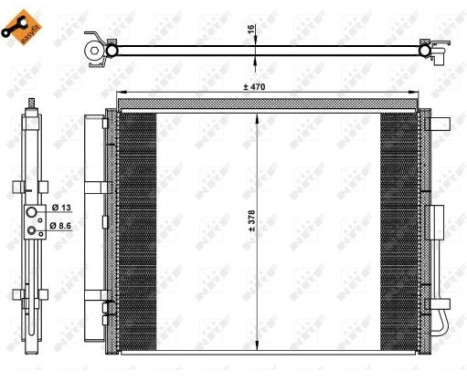 Condenser, air conditioner 350230 NRF