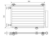 Condenser, air conditioner 812724 Valeo