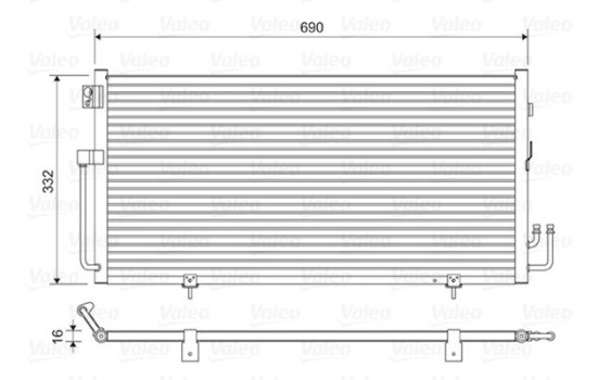 Condenser, air conditioner 814063 Valeo