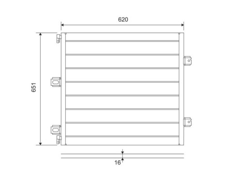 Condenser, air conditioner 815127 Valeo