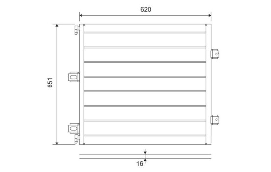 Condenser, air conditioner 815127 Valeo