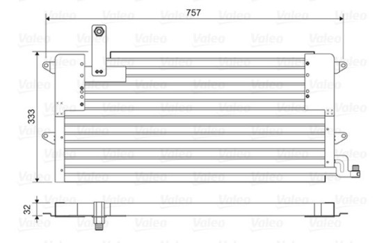 Condenser, air conditioner 822586 Valeo