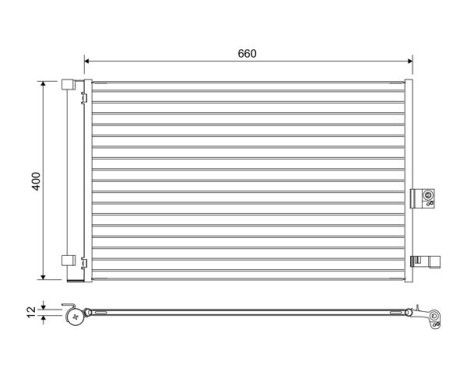 Condenser, air conditioner 822665 Valeo