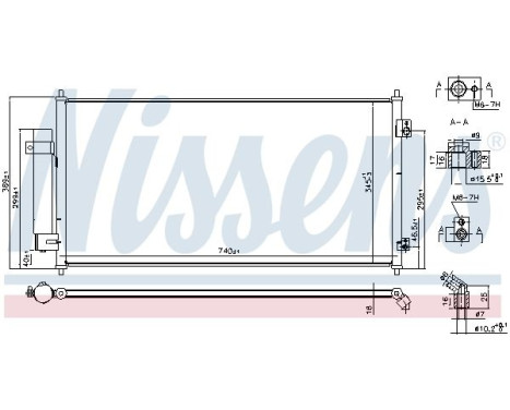 Condenser, air conditioner 940818 Nissens