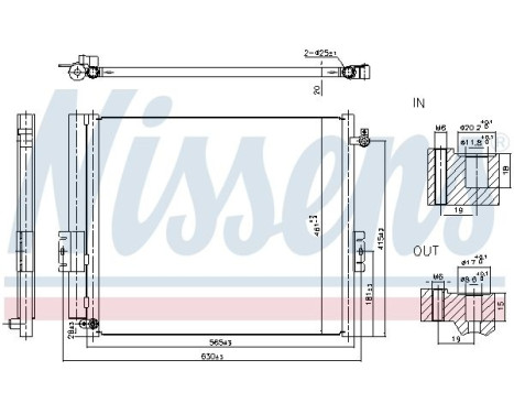 Condenser, air conditioner 940847 Nissens