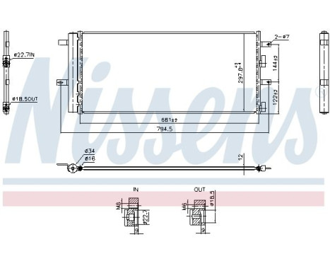 Condenser, air conditioner 940899 Nissens