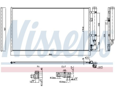 Condenser, air conditioner 940900 Nissens