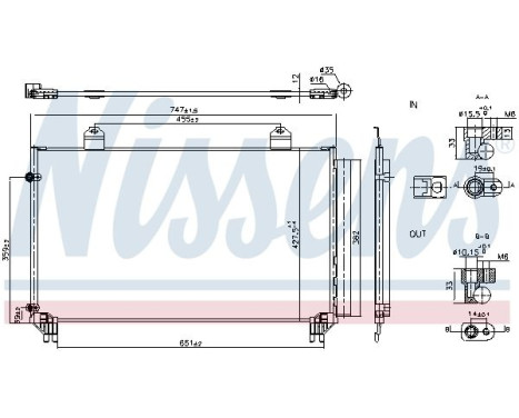 Condenser, air conditioner 940916 Nissens