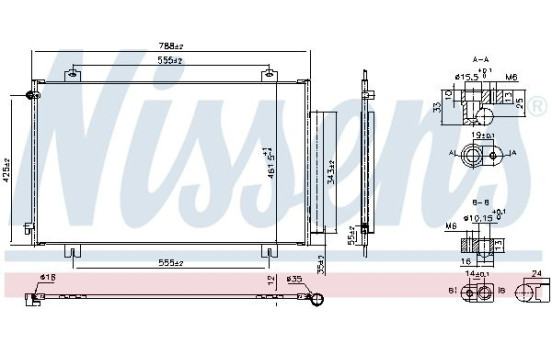 Condenser, air conditioner 940925 Nissens