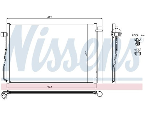 Condenser, air conditioner 94679 Nissens