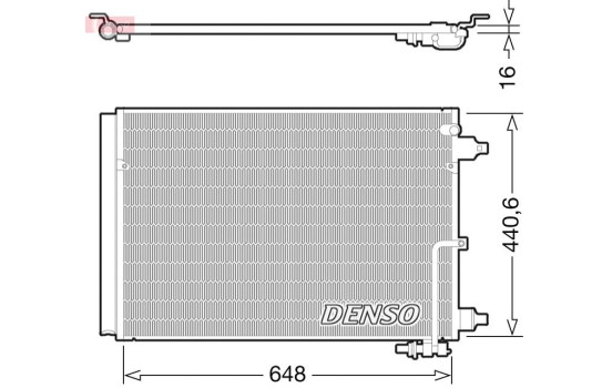 Condenser, air conditioner DCN02025 Denso