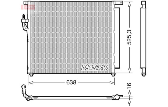 Condenser, air conditioner DCN10049 Denso
