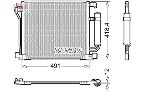 Condenser, air conditioner DCN46025 Denso