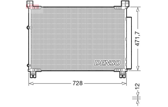 Condenser, air conditioner DCN51015 Denso
