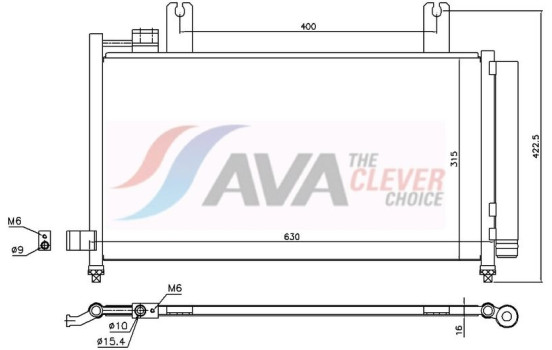 Condenser, air conditioner FT5490D Ava Quality Cooling