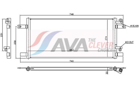 Condenser, air conditioner ME5359 Ava Quality Cooling