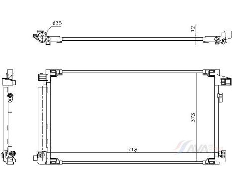Condenser, air conditioner TO5803D Ava Quality Cooling