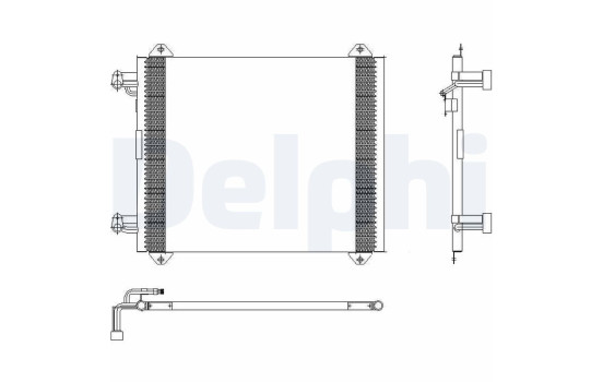 Condenser, air conditioner TSP0225407 Delphi