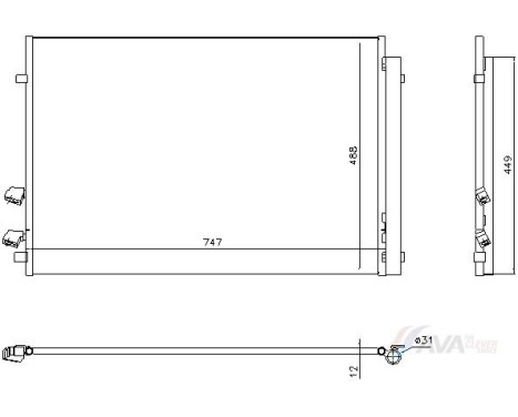 Condenser, air conditioner VN5448D Ava Quality Cooling