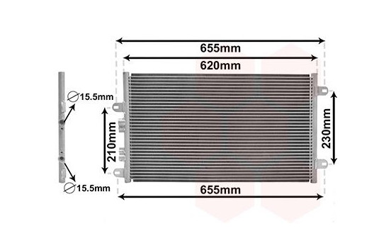 Condenser, air conditioning 01005077 International Radiators, Image 2
