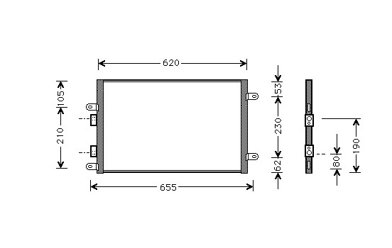 Condenser, air conditioning 01005077 International Radiators