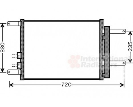 Condenser, air conditioning 01005111 International Radiators, Image 2