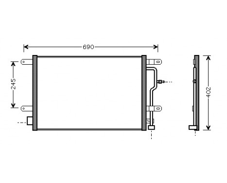 Condenser, air conditioning 03005194 International Radiators, Image 2
