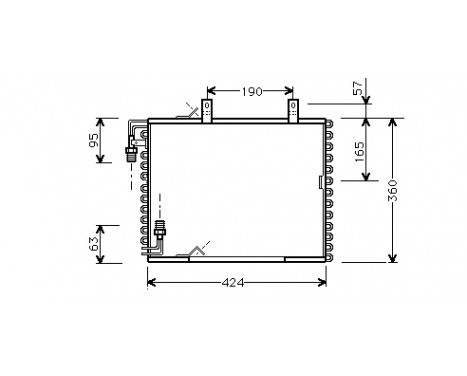 Condenser, air conditioning 06005147 International Radiators