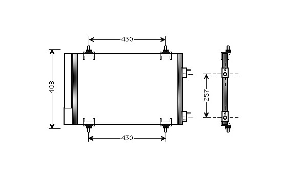 Condenser, air conditioning 09005230 International Radiators, Image 3