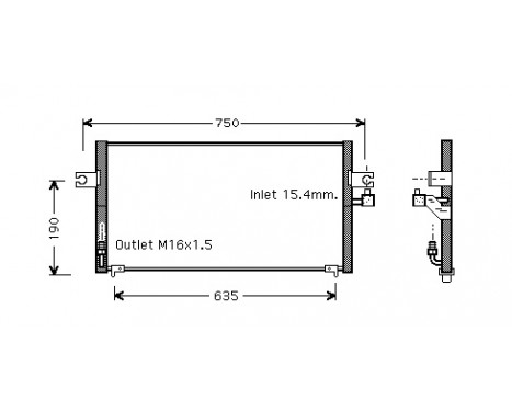 Condenser, air conditioning 13005243 International Radiators