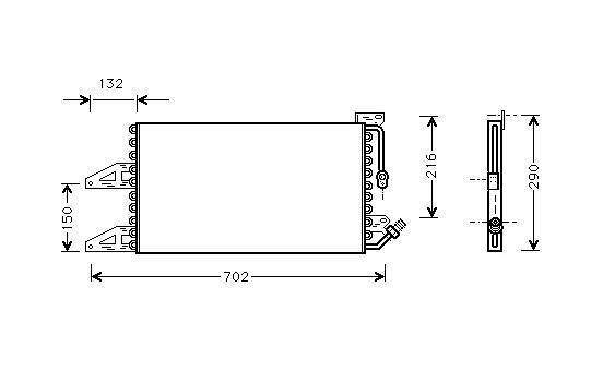 Condenser, air conditioning 17005215 International Radiators